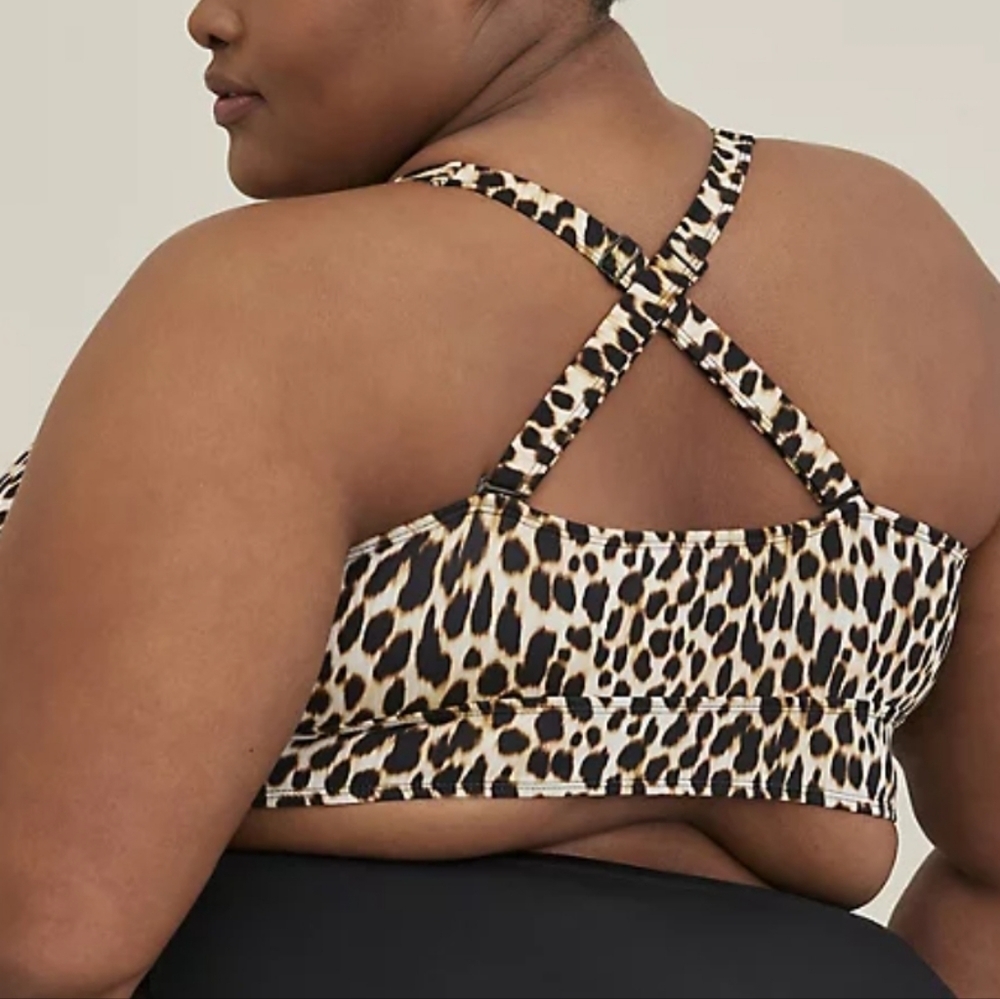 🆕️👙 4X LEOPARD XO PLUNGE SWIM TOP 👙 - Picture 7 of 8